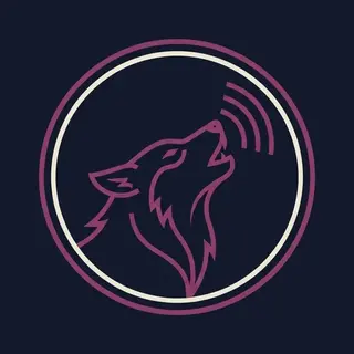 Lounge mascot: a wolf howling a signal to the pack