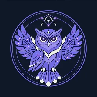 Tech & AI pillar mascot: an owl with circuit-trace wings